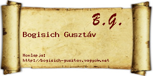 Bogisich Gusztáv névjegykártya