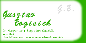 gusztav bogisich business card